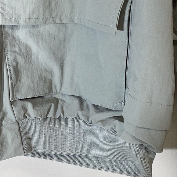 ANTHROPOLOGIE Spring Gray Runched Bomber Jacket Size XXS - Picture 6 of 10